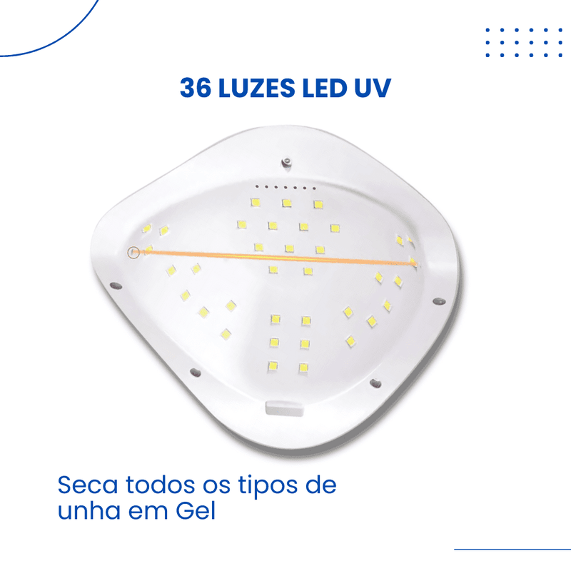 Lâmpada LED e UV - Secadora de unhas em gel com Sensor de Movimento - Empório MK