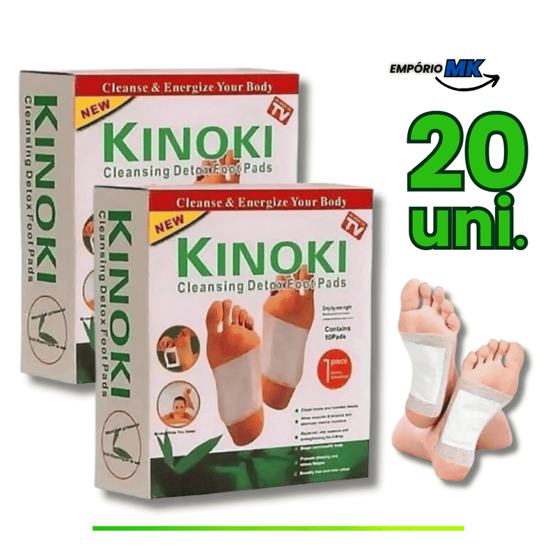 Kit Adesivo Kinoki - Elimina Dores, Inchaços e Desintoxica - 100% Natural - Empório MK