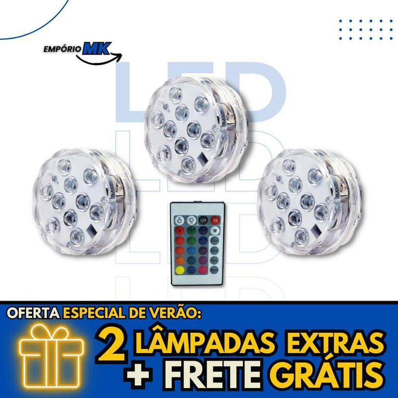 Lâmpada LED Subaquática - 100% Aprova d'água [COMPRE 2 LEVE 3] - Empório MK